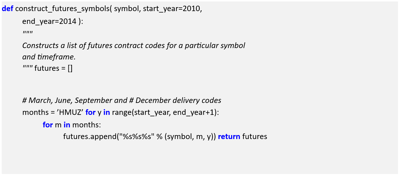Processing Financial Data