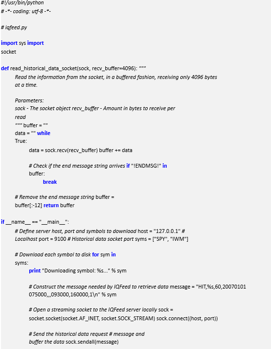 Processing Financial Data
