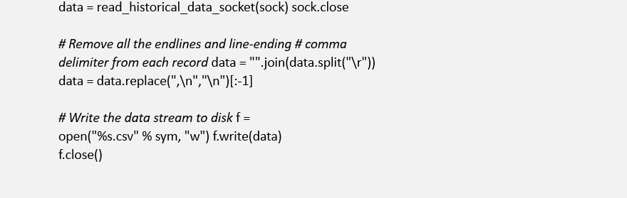 Processing Financial Data