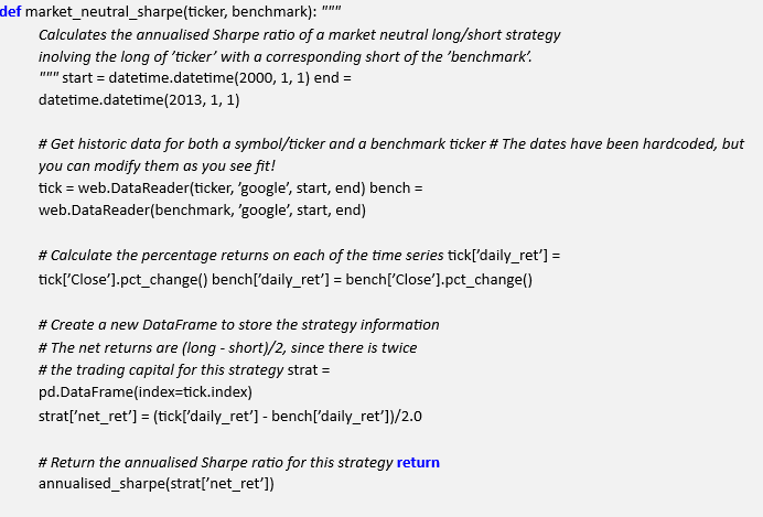 Performance Measurement In Algorithmic Trading