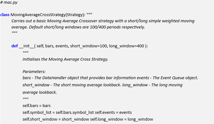 Algo Trading Strategy Implementation