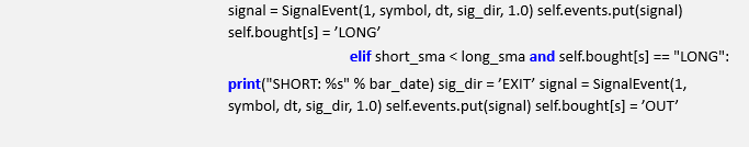 Algo Trading Strategy Implementation