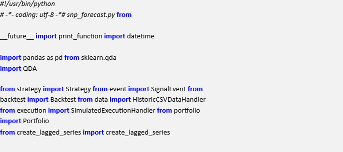 Algo Trading Strategy Implementation
