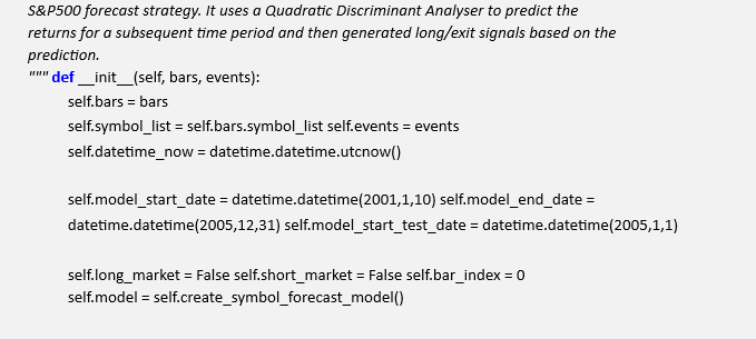 Algo Trading Strategy Implementation